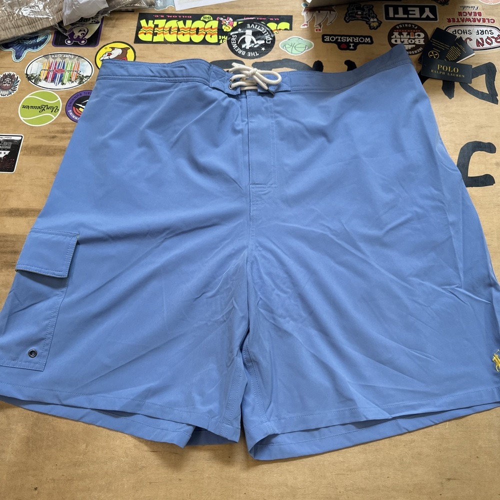 Polo RALPH LAUREN Big & Tall Light Blue Board Shorts Size 3LT NWT MSRP‎ $79
